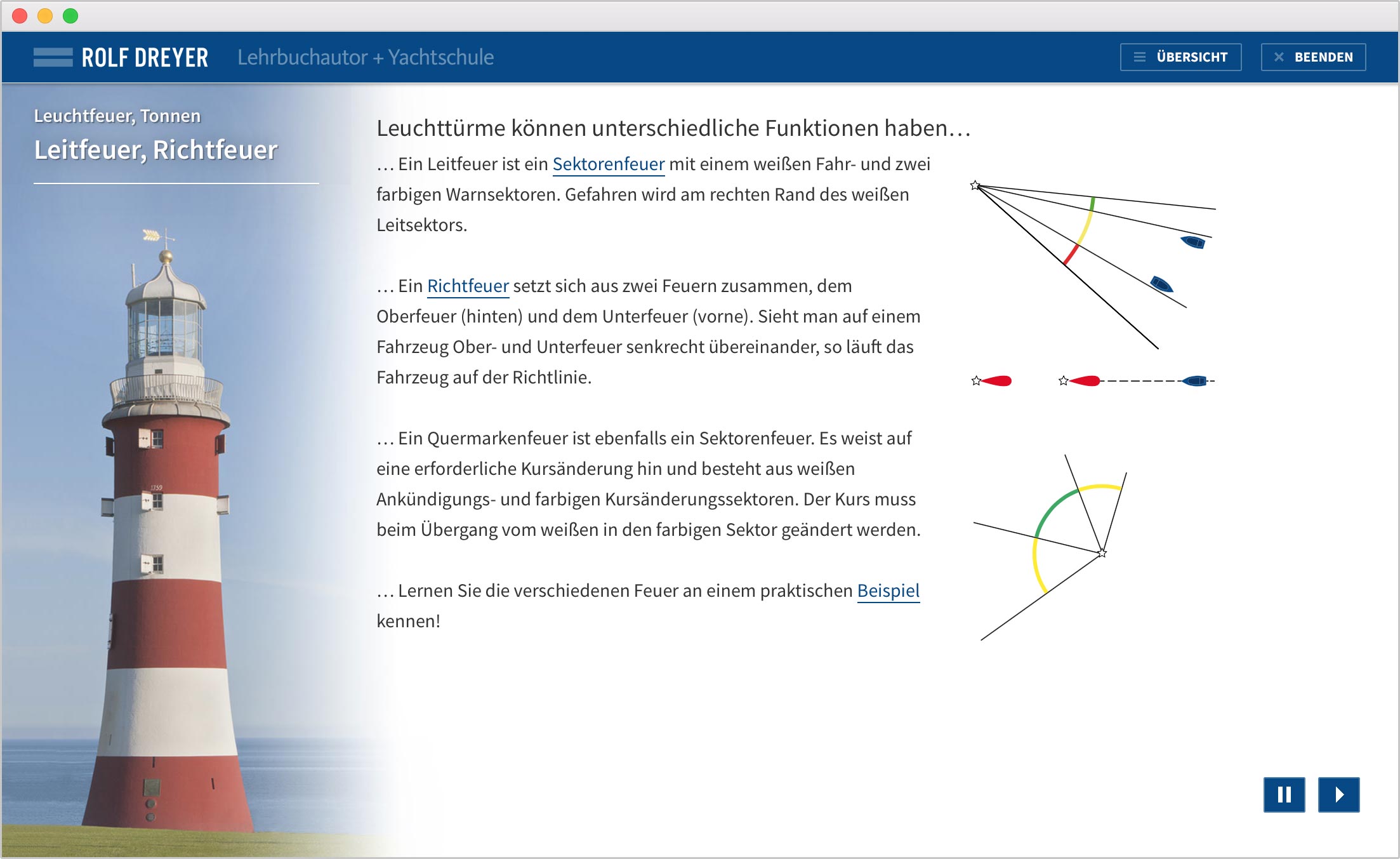 Sportbootführerschein See Online-Kurs